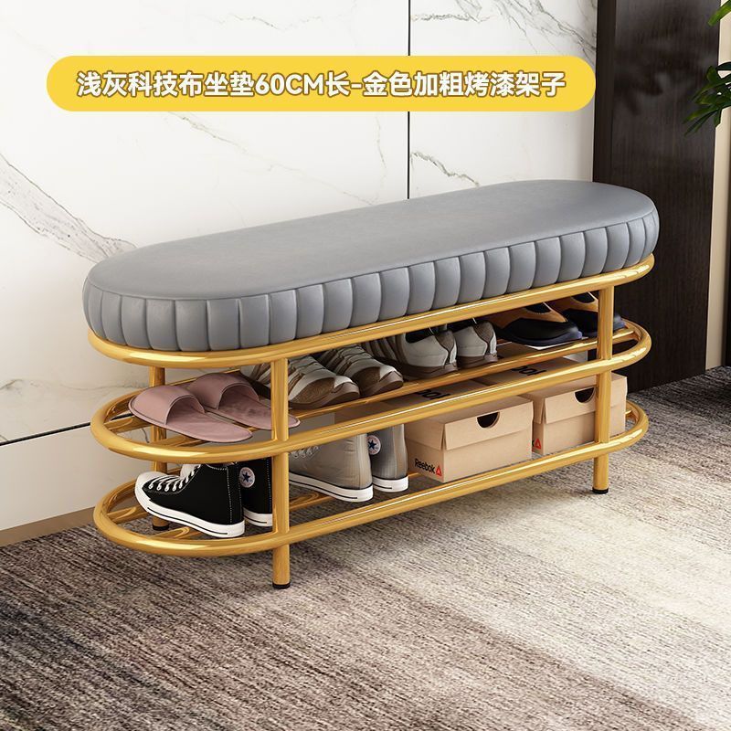 Cambio de zapatos en la puerta del taburete, bolso suave para el hogar, taburete para zapatos, gabinete de zapatos, taburete para sentarse en una puerta
