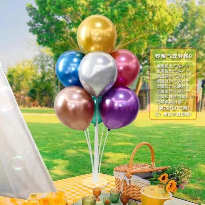 INS Pequeño Libro Rojo mismo picnic accesorios de fotografía al aire libre cumpleaños de los niños Salida de primavera cara sonriente traje de globo Margarita