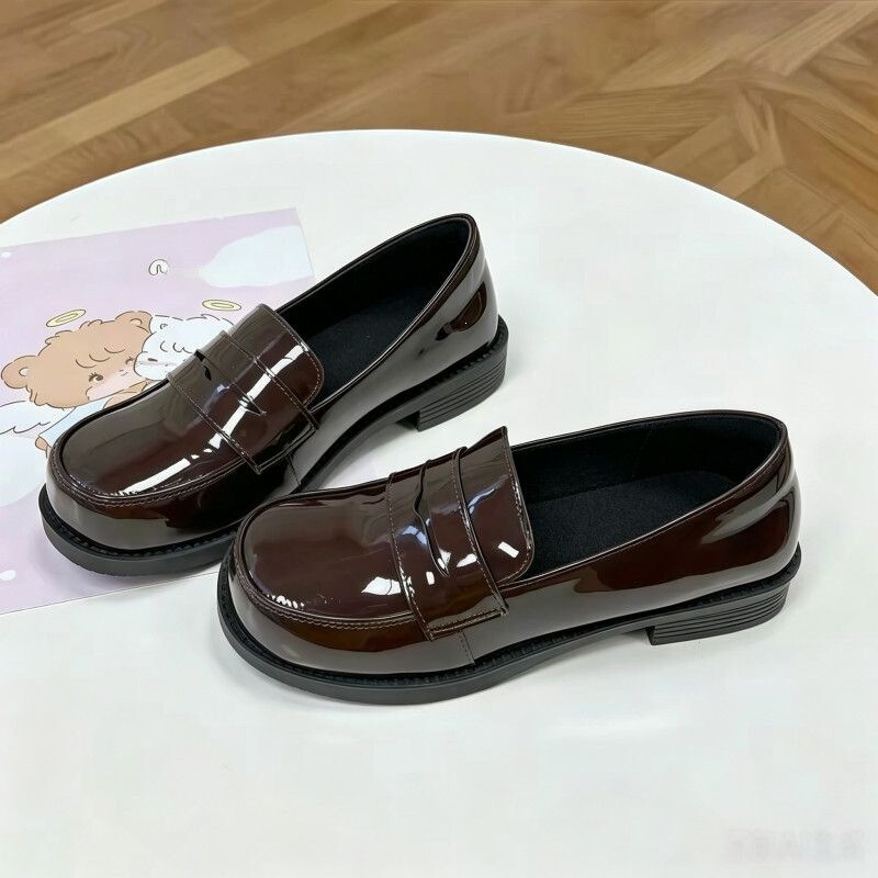 Cute little leather shoes, Japanese-style uniform shoes, 2026 mid-heel leather shoes, new insole, a pair of black mid-heel shoes with a single strap Cute little leather shoes, Japanese-style uniform shoes, 2026 mid-heel leather shoes, new insole, a pair of black mid-heel shoes with a single strap
