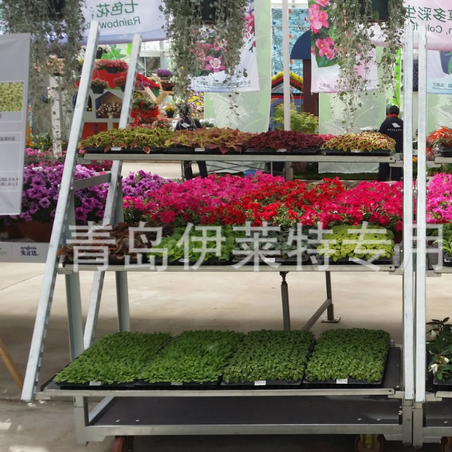 厂家直销展示车 基地鲜花多层周转车  盆栽花卉展示花