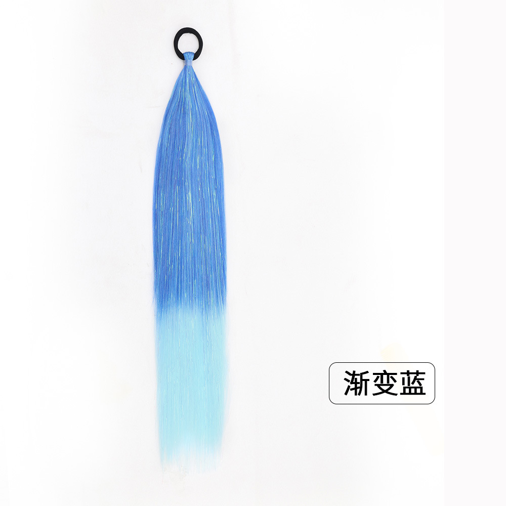 Venta al por mayor de hilo de oro y plata para comercio exterior, para pelucas y coletas de rastas EZ, de un solo hilo, con degradado de colores, para cabello trenzado DIY, hilo láser y trenzas grandes.