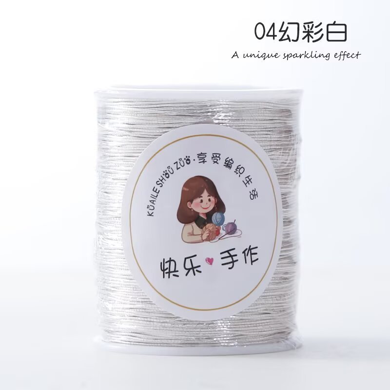 ライト高級芯入り銀線 1 ミリメートルシルバーグリッターシルク糸 diy 手作りバッグフックバッグ糸織りハンドバッグブロークンシルバー糸|undefined