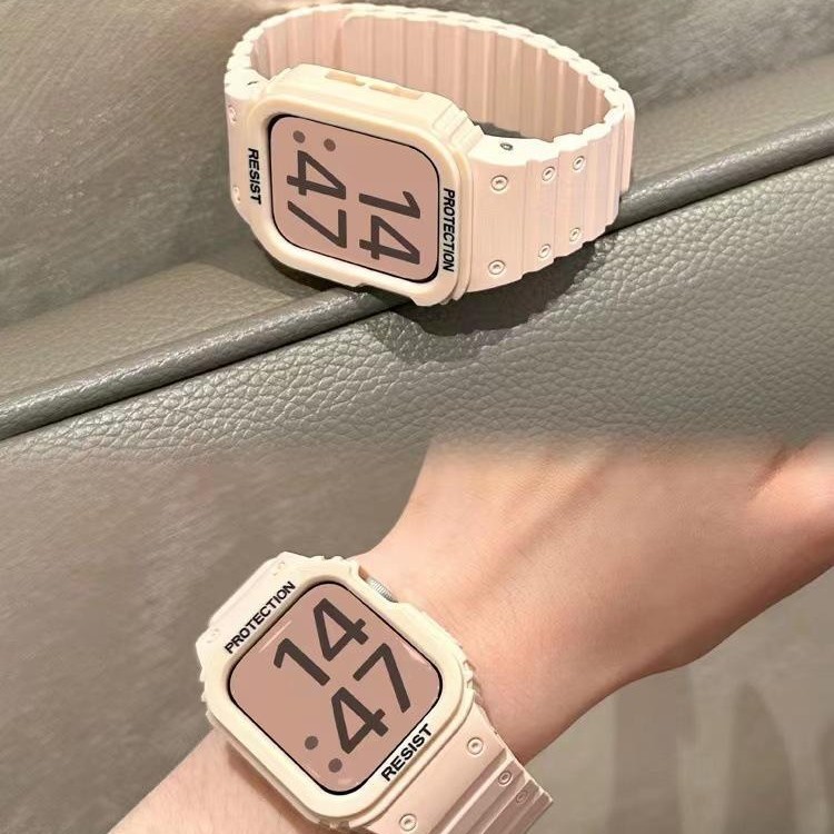 Aplicable a AppleWatch nuevos deportes de silicona magnética integrada Apple Watch iwatch87SE cinturón representativo