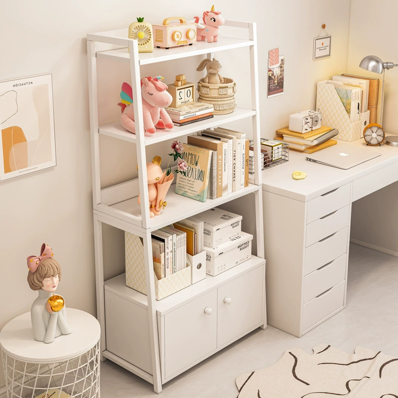 Полка для гостиной Напольный настенный многослойный стеллаж для хранения Спальня Книжная полка для комнаты Железный дисплей Трапециевидный шкафчик