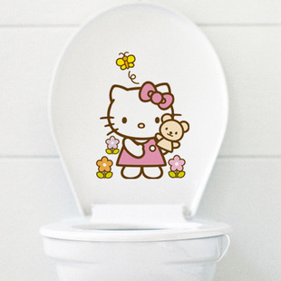 Toilet stickers cute cartoon stickers wall stickers home decorations window stickers moisture-proof wall wall refrigerator stickers