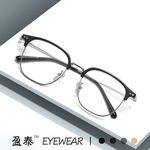 新款复古半框近视眼镜框女气质韩版文艺百搭防蓝光平光眼镜架男