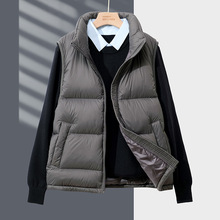 出口欧美男士加厚羽绒马夹2023冬新款男士厚款羽绒背心平湖代销
