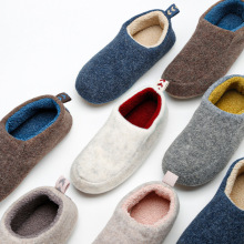 代发冬季日系居家室内男保暖加厚木地板软底防水防滑包跟棉拖鞋女