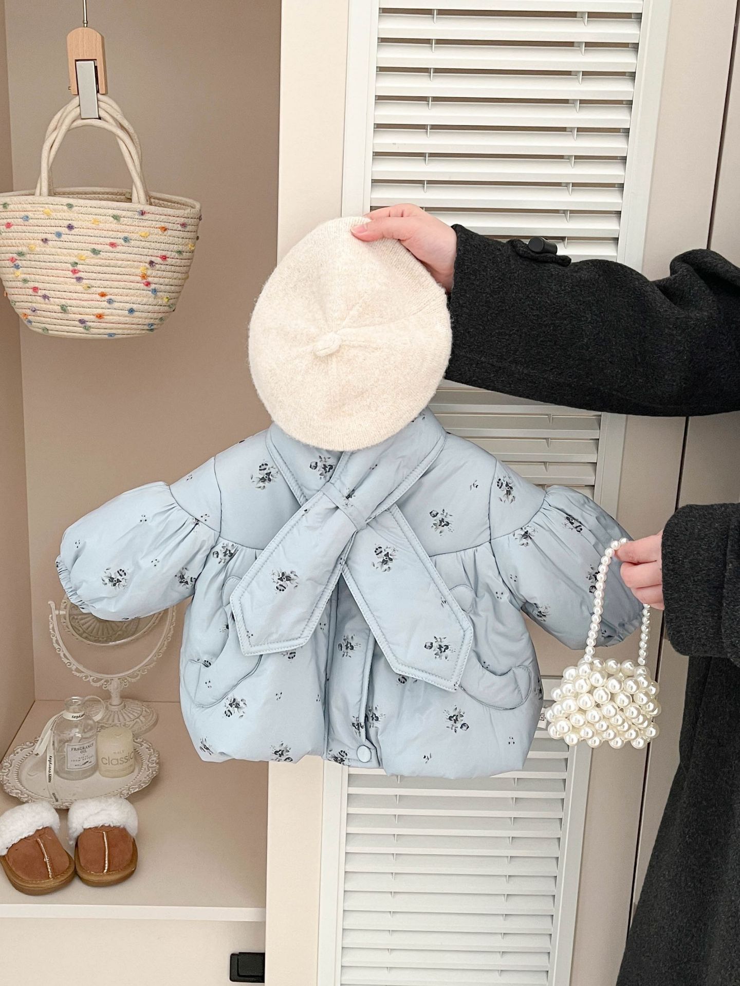 Niña ropa de algodón nuevo invierno para niños bebés grueso calentamiento corto chaqueta de algodón de moda chaqueta de invierno
