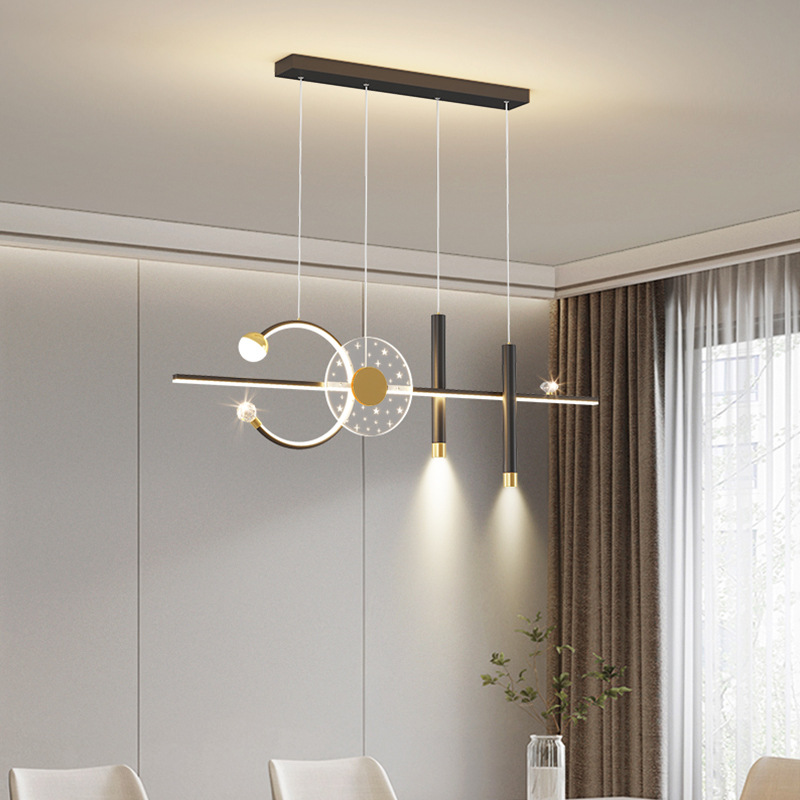 Nuevo tipo de lámpara de restaurante simple lámpara de restaurante minimalista moderna lámpara de bar nórdica lámpara de restaurante lámpara de lámpara creativa lámpara de lámpara larga