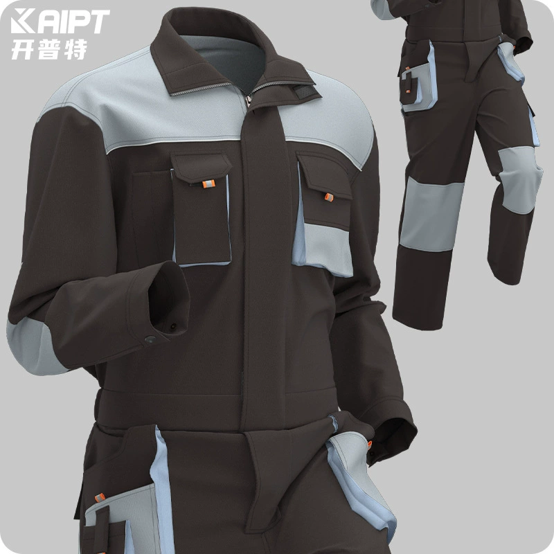 Комплект спецодежды для трансграничной торговли: индивидуальный пошив, цельный костюм с большими карманами, европейско-американский стиль, рабочие брюки с множеством карманов, спецодежда для защиты труда на экспорт.