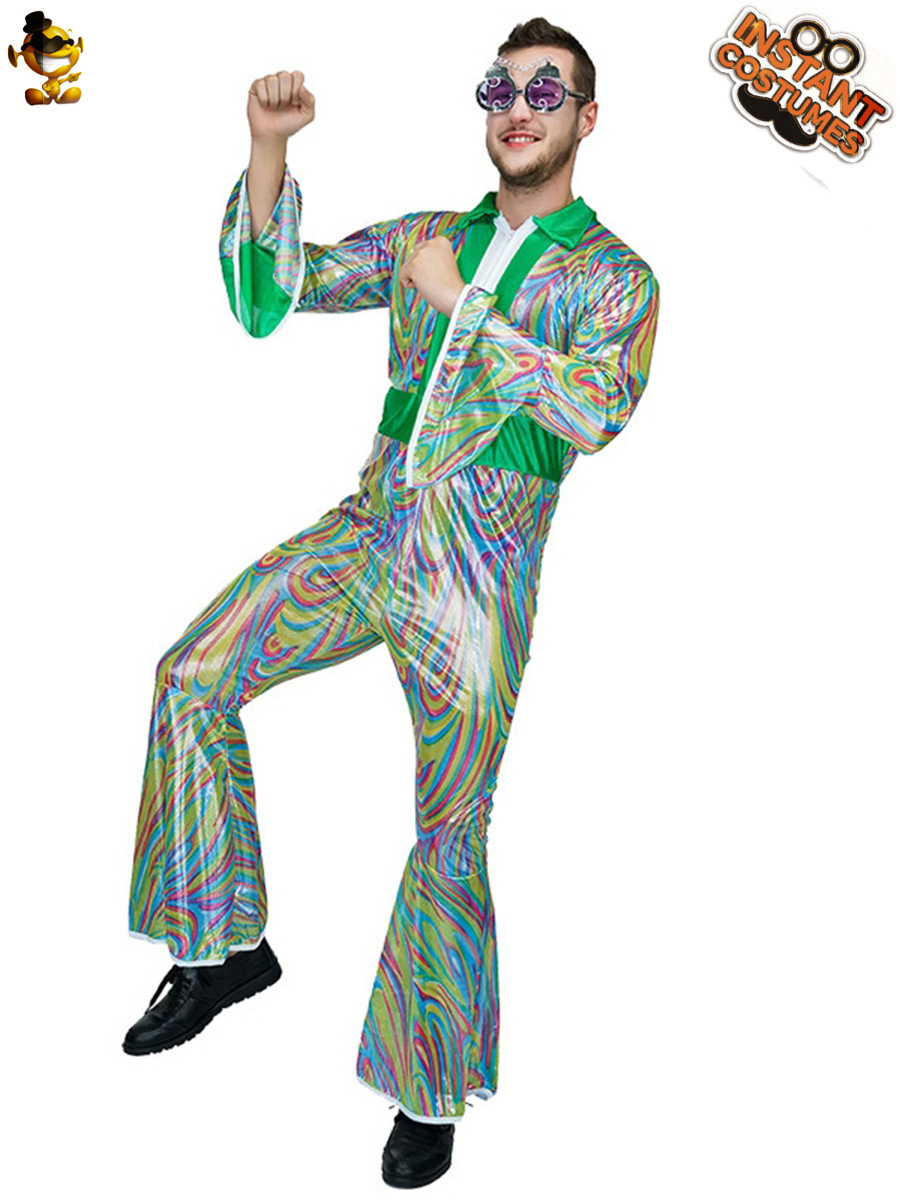 Adulto Halloween Europa y América Retro Moda 70 Disco Hip Hop Retro Juego de rol Trajes de fiesta