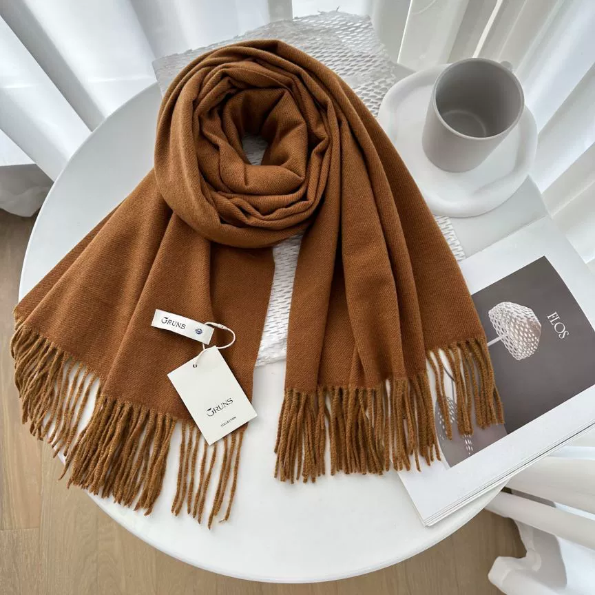 Demi‑season warm cashmere scarf, universal cloak wrap, 200 cm, 250 g, many colors