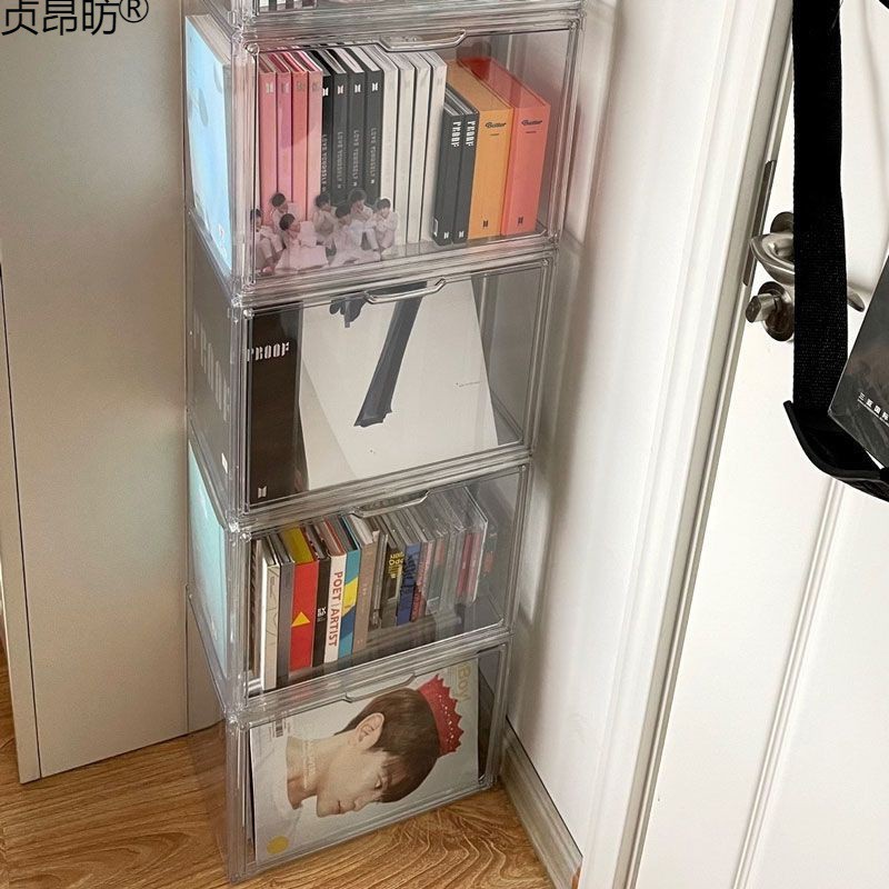 ∂专辑收纳盒储物盒周边pb收纳整理盒cd盒小卡展示架亚克力透明防|undefined