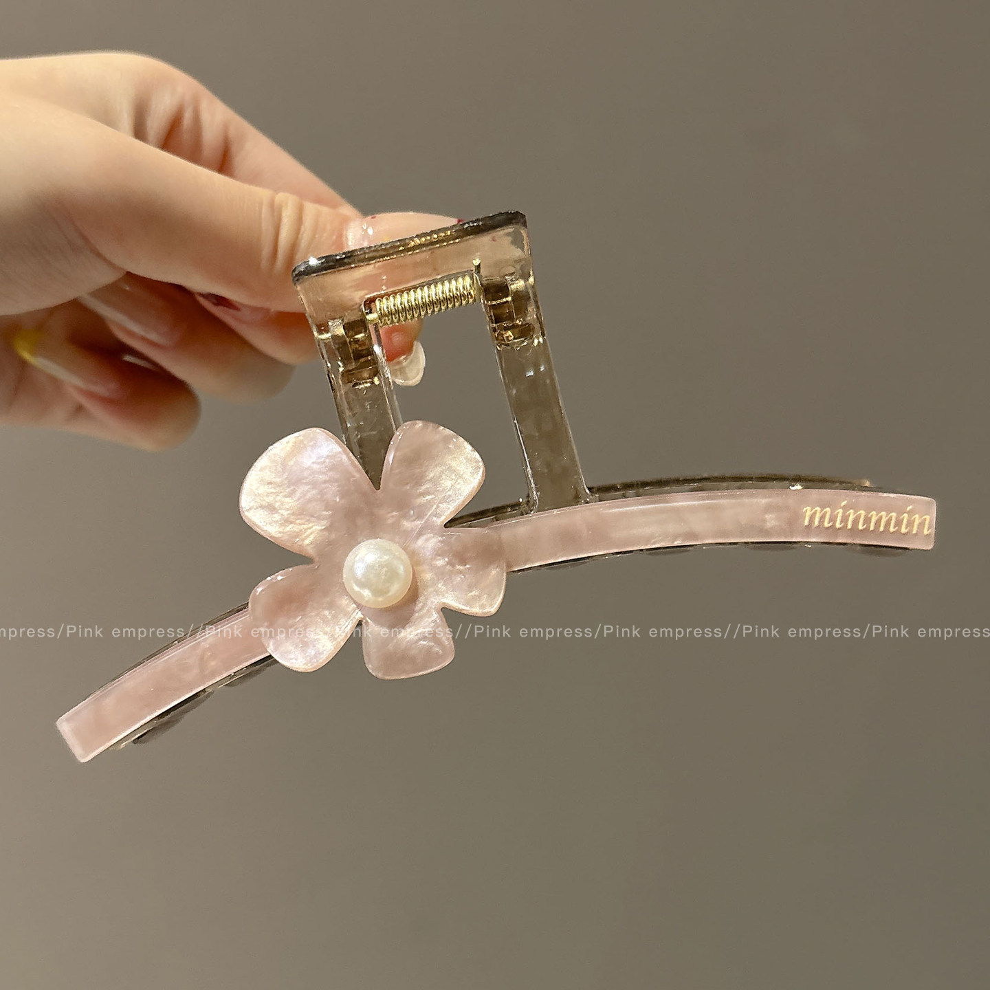 1# pink flower - single-sided accessory, approximately 12.5cm