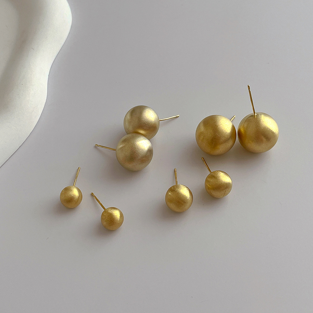 Fashion Geometric Copper Polishing Ear Studs 1 Pair