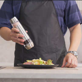 亚马逊不锈钢电动胡椒研磨器香料花椒海盐磨充电式陶瓷磨芯研磨机