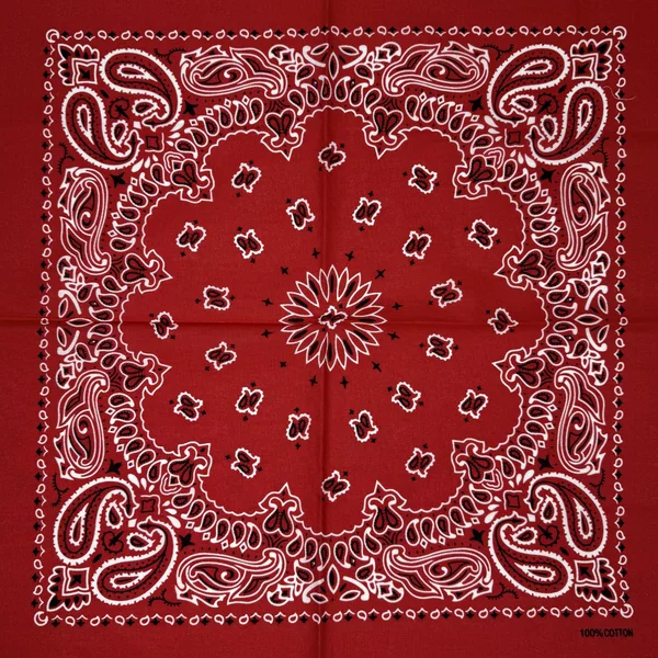 Double Cashew Pattern Headscarf Square Scarf Pure Cotton Cross-Border Hip-Hop European and American Retro Hip-Hop Sports Outdoor Mask Neck Scarf Wholesale
