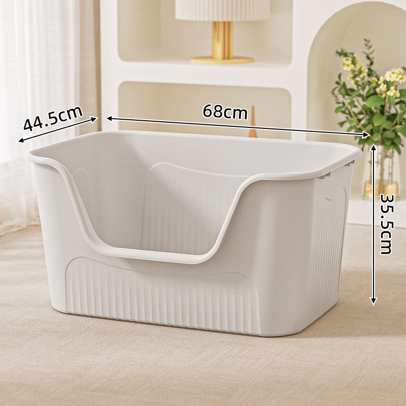 特大抗スプラッシュ猫トイレ子猫特大オープン猫トイレ猫トイレペット用品卸売|undefined