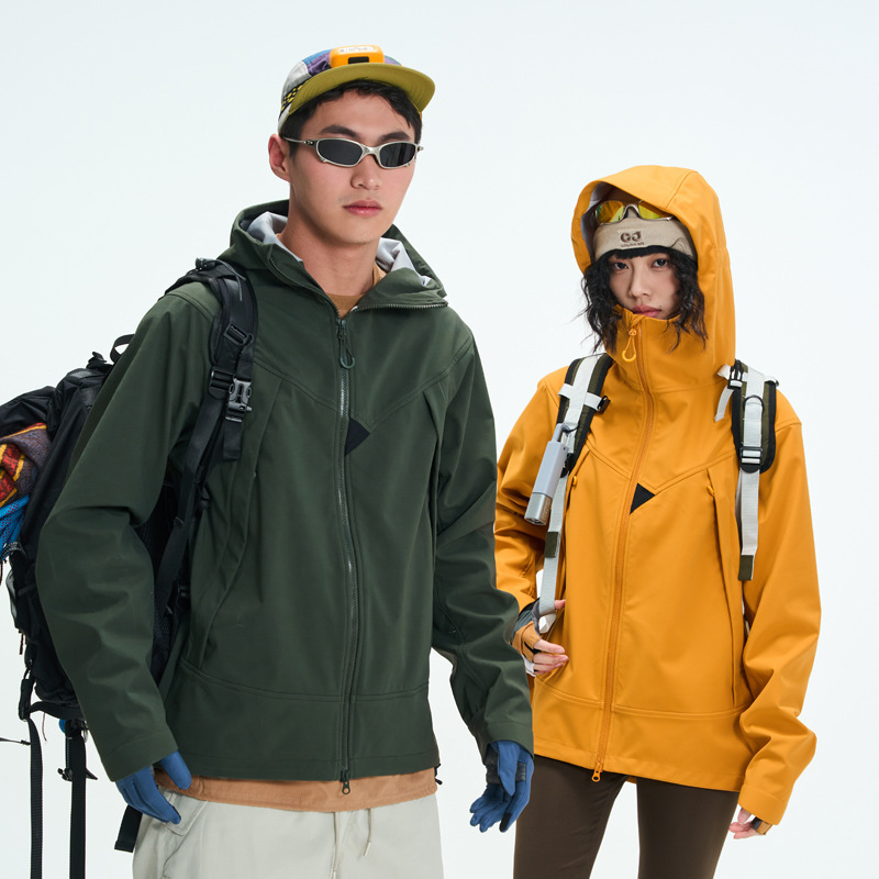 Niaojia Jacket Women's Mountain Functional Outdoor Spring and Autumn Couple Windproof Waterproof Jacket Soft Shell Jacket Hooded Jacket
