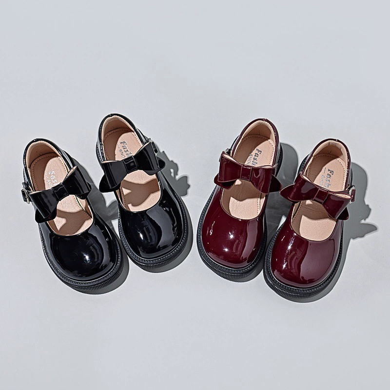 Детская обувь, весенне-осенняя обувь для девочек, туфли принцессы для маленьких девочек, студенческие туфли на мягкой подошве, детская кожаная обувь, туфли на плоской подошве для маленьких девочек.