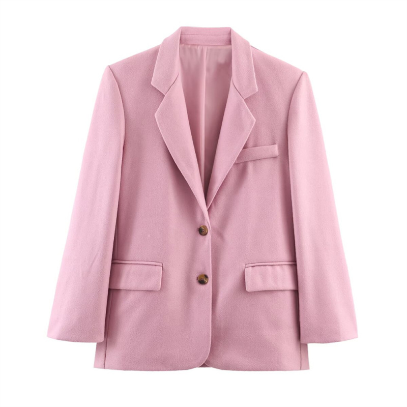 Pb&Za European and American Style Export Women's Clothing New Model 2025 Fashionable Versatile Solid Color Oversized Blazer Pb&Za European and American Style Export Women's Clothing New Model 2025 Fashionable Versatile Solid Color Oversized Blazer