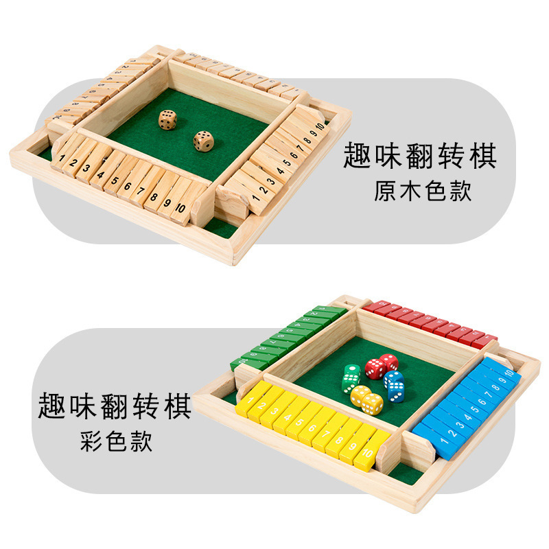 Juego Tablero de madera Barra Tablero Juego de dados Juego de mesa interactivo entre padres e hijos Ajedrez Juego de reunión de amigos