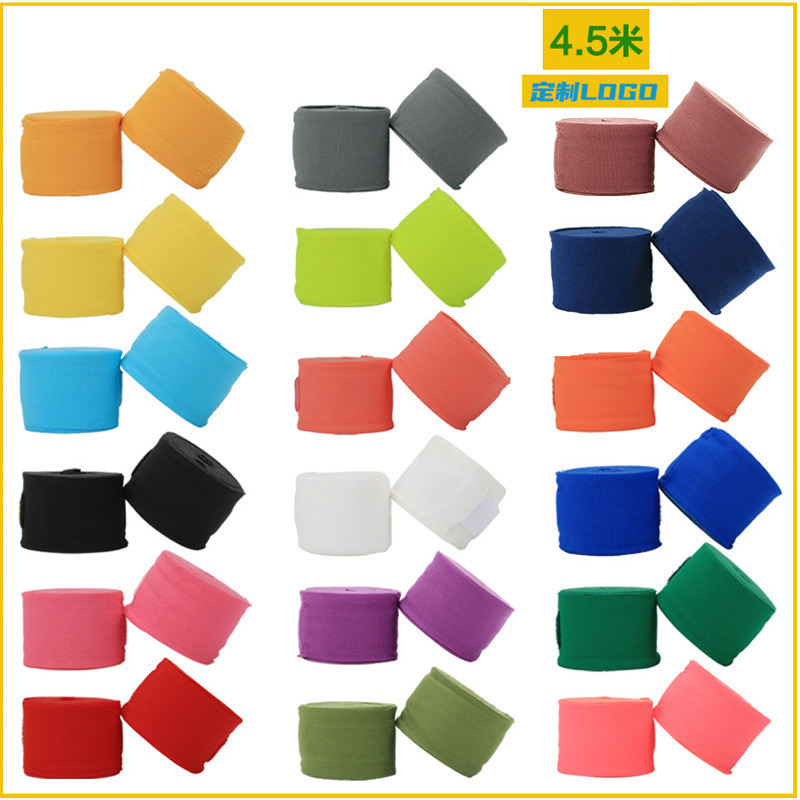 Customized 4.5m Boxing Bandage Nylon Cotton Hand Wrap with Delicate and Highly Elastic Hand Wrap Boxing Glove Matching Bandage Customized 4.5m Boxing Bandage Nylon Cotton Hand Wrap with Delicate and Highly Elastic Hand Wrap Boxing Glove Matching Bandage