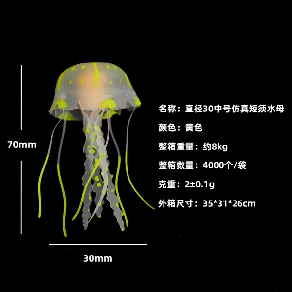 Yellow diameter 30 medium simulation short bearded water mother
