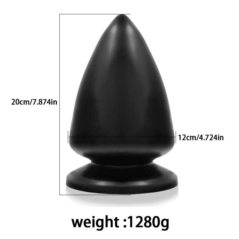 Giant Extra Large Anal Plug Thick PVC Unisex Expander, Skin Tone — detail image 3