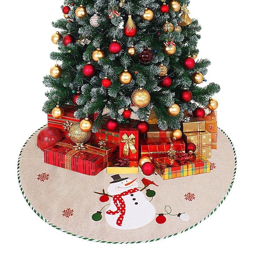 Comercio exterior transfronterizo nueva falda de árbol de Navidad copo de nieve alce felpa delantal de árbol de Navidad falda de árbol de Navidad decoraciones