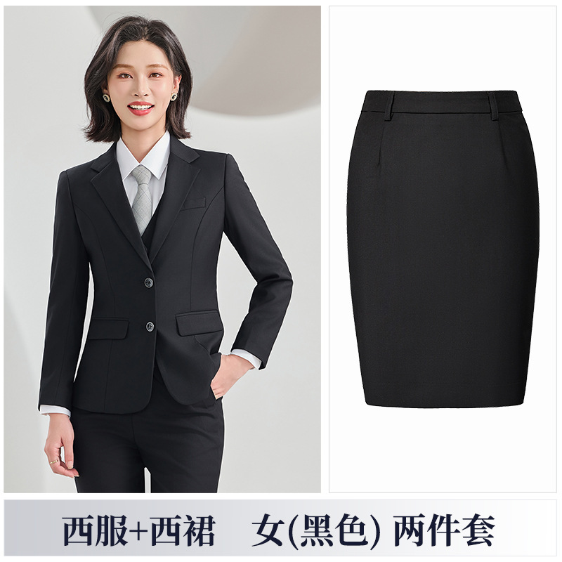 高端免烫双扣西装套装男女款气质商务正装保险车行销售企业工作服|undefined