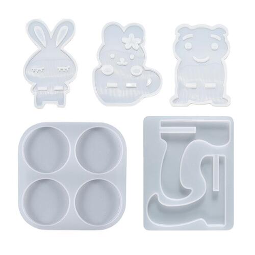 18 types of silicone molds for cell phone holders, cat and rabbit animal series ornaments storage racks, glasses frames, silicone molds