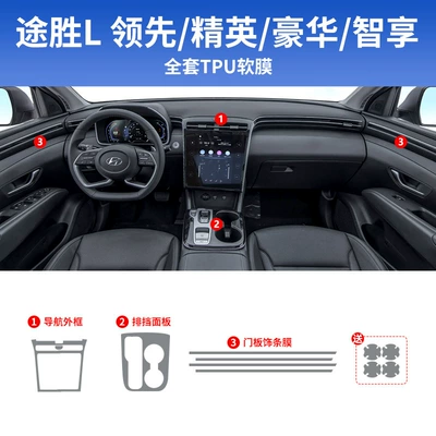 Tempered Film Modified Decorative Supplies — Car interior film - tucson-l-full-set-excluding-navigation-7-instruments-tpu