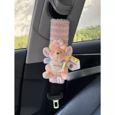 Authentic Disney Winnie the Pooh: Seat belt shoulder pad - chef-huangs-little-beanpink-striped-shoulder-pads-no-specifications