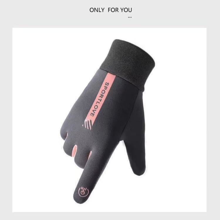 Guantes para hombres de invierno para montar al aire libre con guantes de piel de pantalla táctil caliente para automóviles eléctricos a prueba de viento a prueba de agua