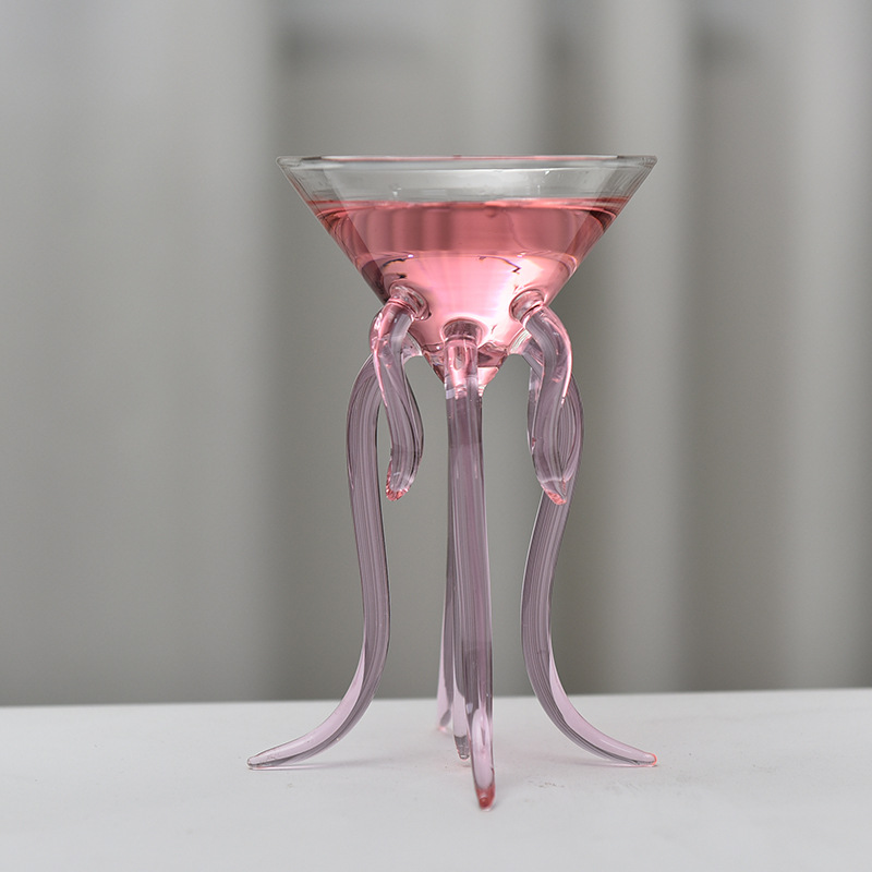 Creativo de vidrio de borosilicato pulpo taza medusas taza cóctel taza bebida Copa fábrica al por mayor