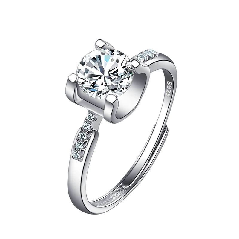 Ядили Live explosion Мосан Stone Diamond Ring Factory Direct Selling One Carat High -end Live Eight Heart Eight Arrow Ring