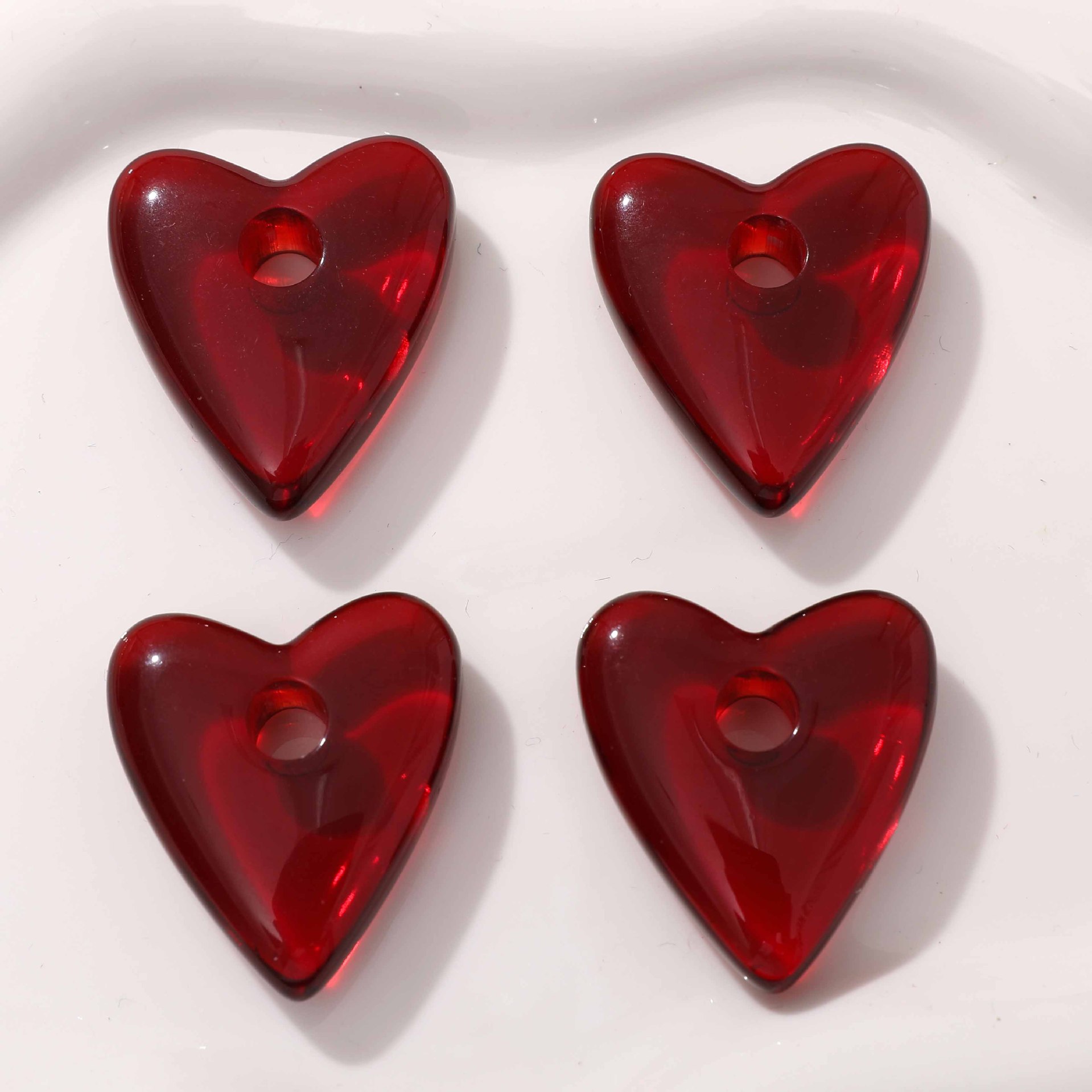 4g Weight Pendant Jewelry Making Type 35*30mm Jewelry Making Size DIY Jewelry Accessories Classification 1 Piece Quantity Resin Material Heart Shape Pattern Polished Finish Sweet, Simple Style Style 1 Piece 35*30mm Resin Heart Shape Polished Pendant 4