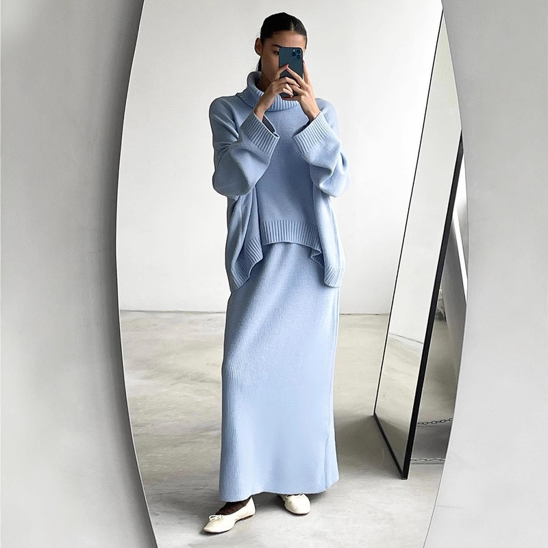2025 Autumn New Fashion Casual Comfortable Simple Loose Knit Set for Older Women Amazon Dropshipping 2025 Autumn New Fashion Casual Comfortable Simple Loose Knit Set for Older Women Amazon Dropshipping