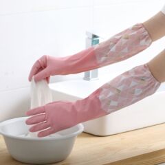 冬用食器洗い用裏起毛手袋、キッチン用耐久性家事用手袋、厚手清掃防水洗濯用手袋、ゴム製、越境で人気商品