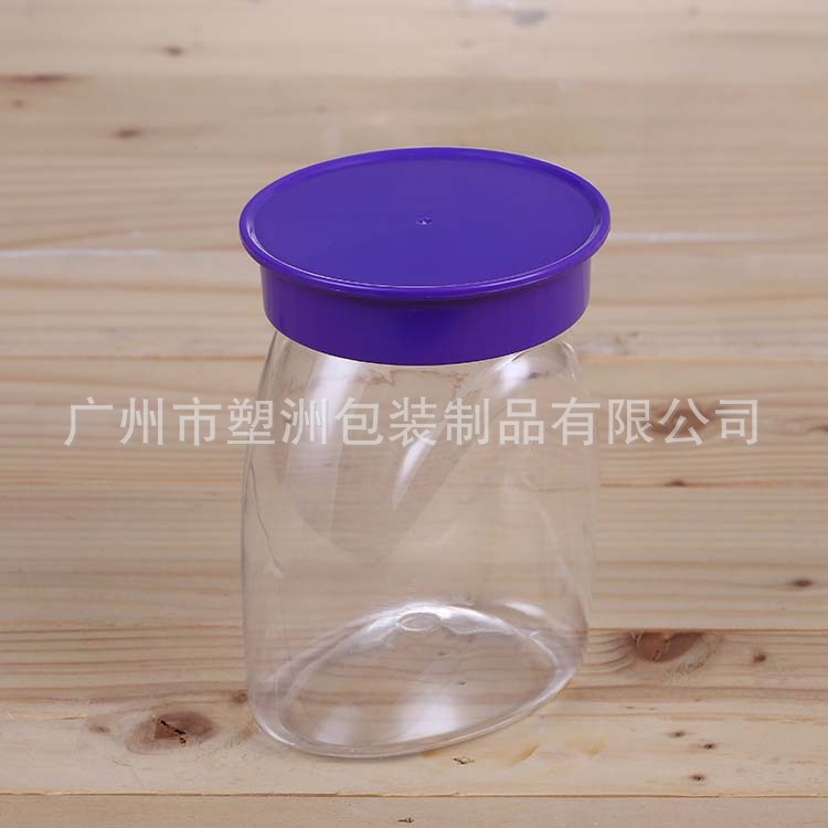 300毫升pet异形食品瓶扁塑料瓶儿童零食瓶手拿试瓶透明压片糖果瓶