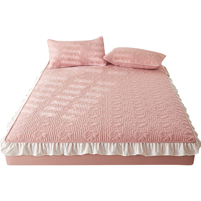 2025 nueva sábana acolchada de algodón de soja cubierta protectora de colchón de algodón de una sola pieza funda de cama funda de cama cubierta de cama todo incluido
