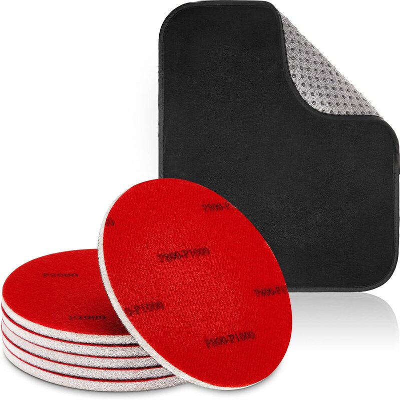 7-Piece Professional Polishing Bowling Ball Sanding Pad with Bowling Ball Cleaning Towel Set