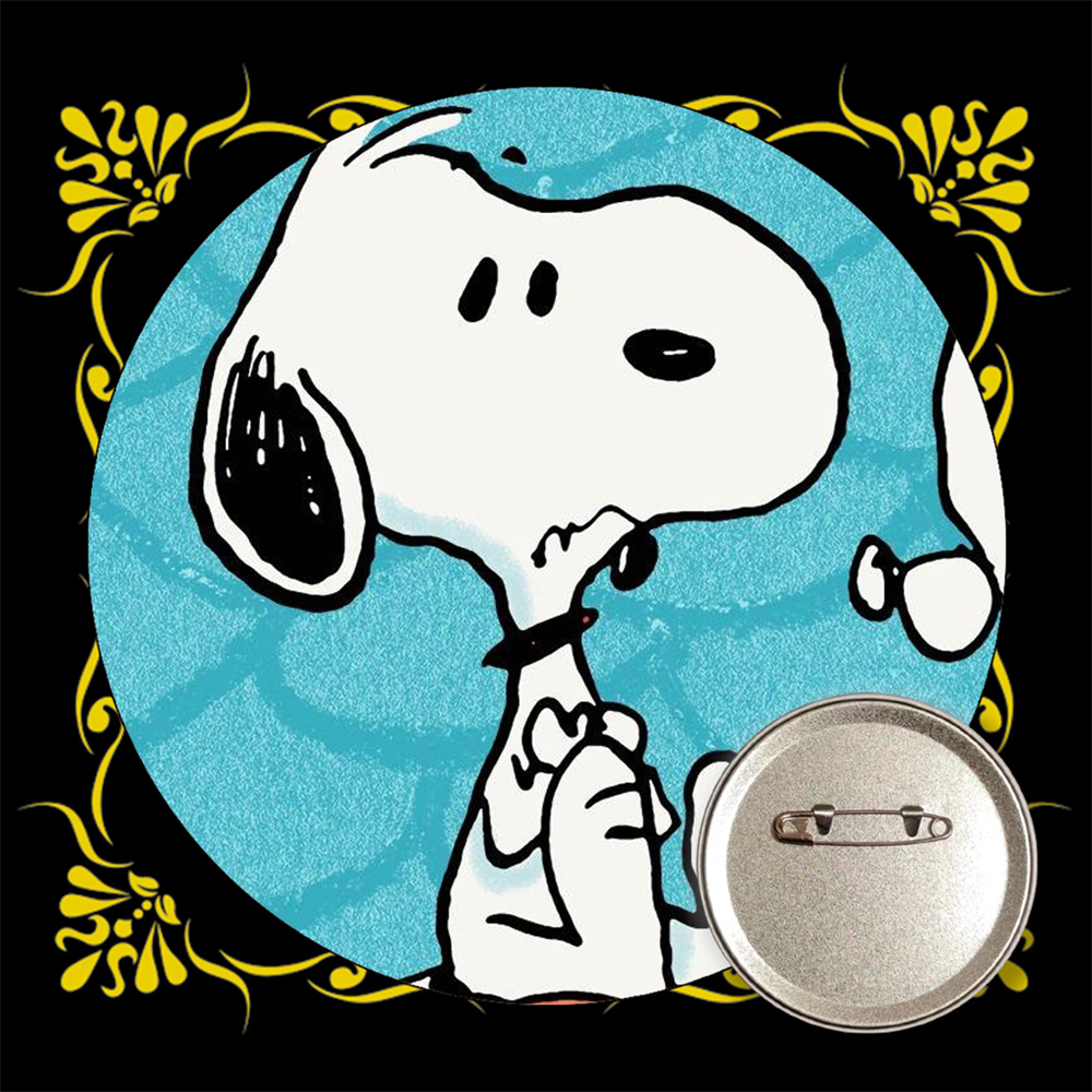 Snoopy bar transfronterizo insignia broche de estaño metal medallas conmemorativas anime periferia al por mayor