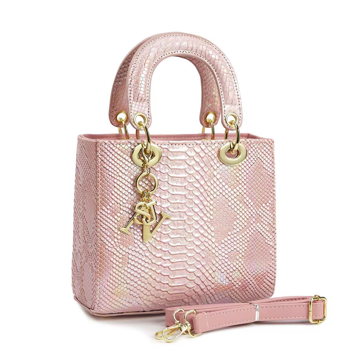 Temperamento de moda cocodrilo bolsos de mano letras colgantes bolsos de hombro casuales diarios bolsos transfronterizos