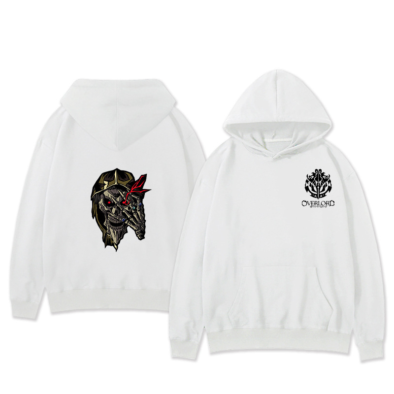 Suéter con capucha perimetral del rey de los muertos OVERLORD Suéter holgado bidimensional del rey de los huesos Tendencia