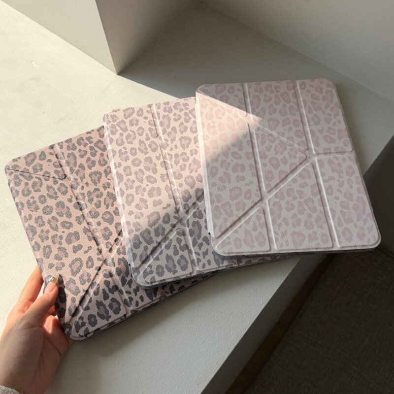 Suitable for Ipadpro 11inch Leopard Print Tablet Protective Case Ipad6/7/8/9 Apple Mini Protective Case Cross-Border