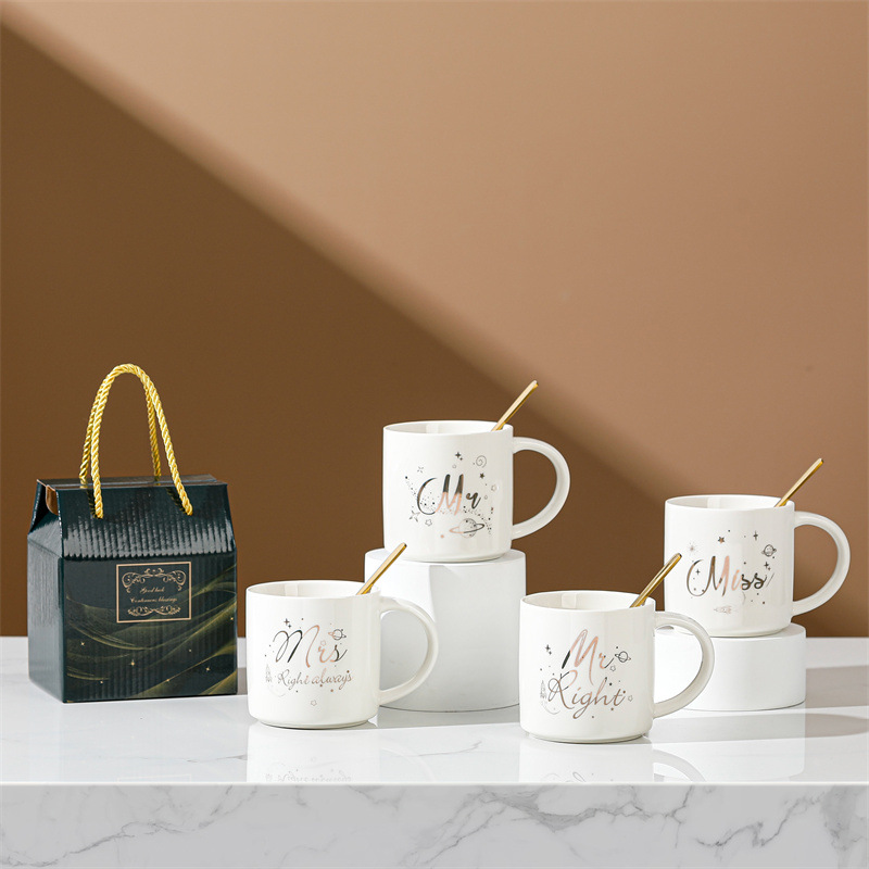 Taza de cerámica creativa taza de café de dibujos animados abre un pequeño evento de regalo publicitario taza de agua LOGO