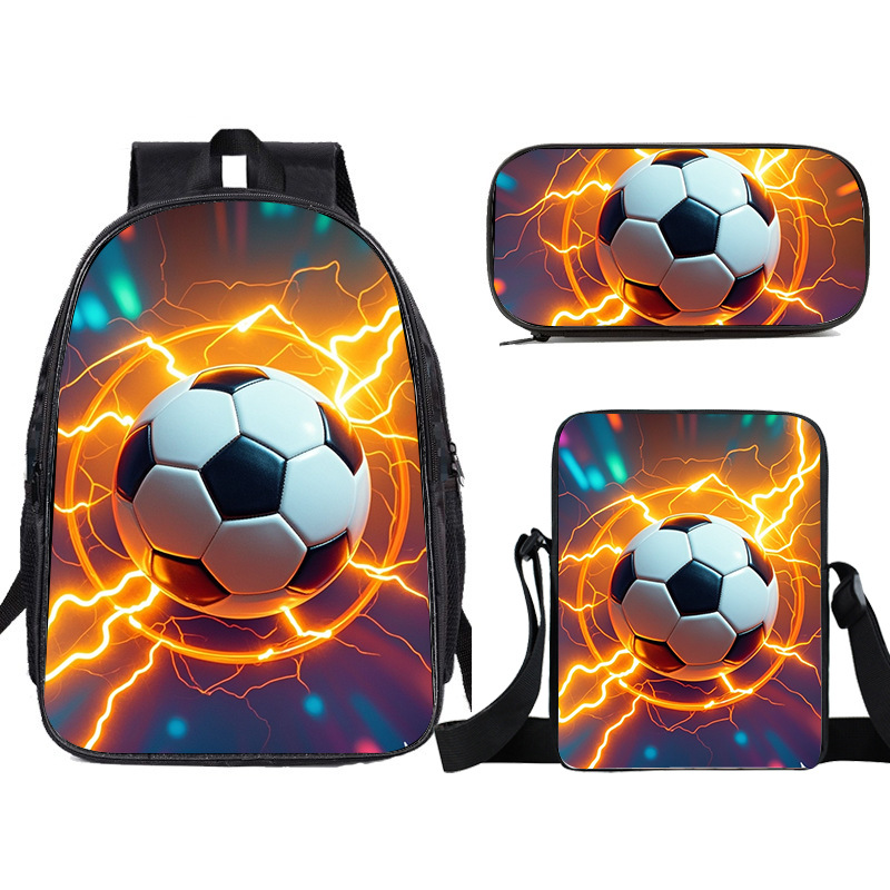 Mochila de fútbol para estudiantes de primaria, bolsas de bolsillo simples, mochila infantil de gran capacidad, mochila impresa D-Made